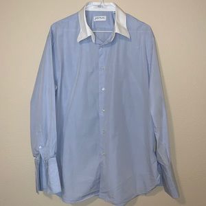 John W. Nordstrom button down light blue shirt